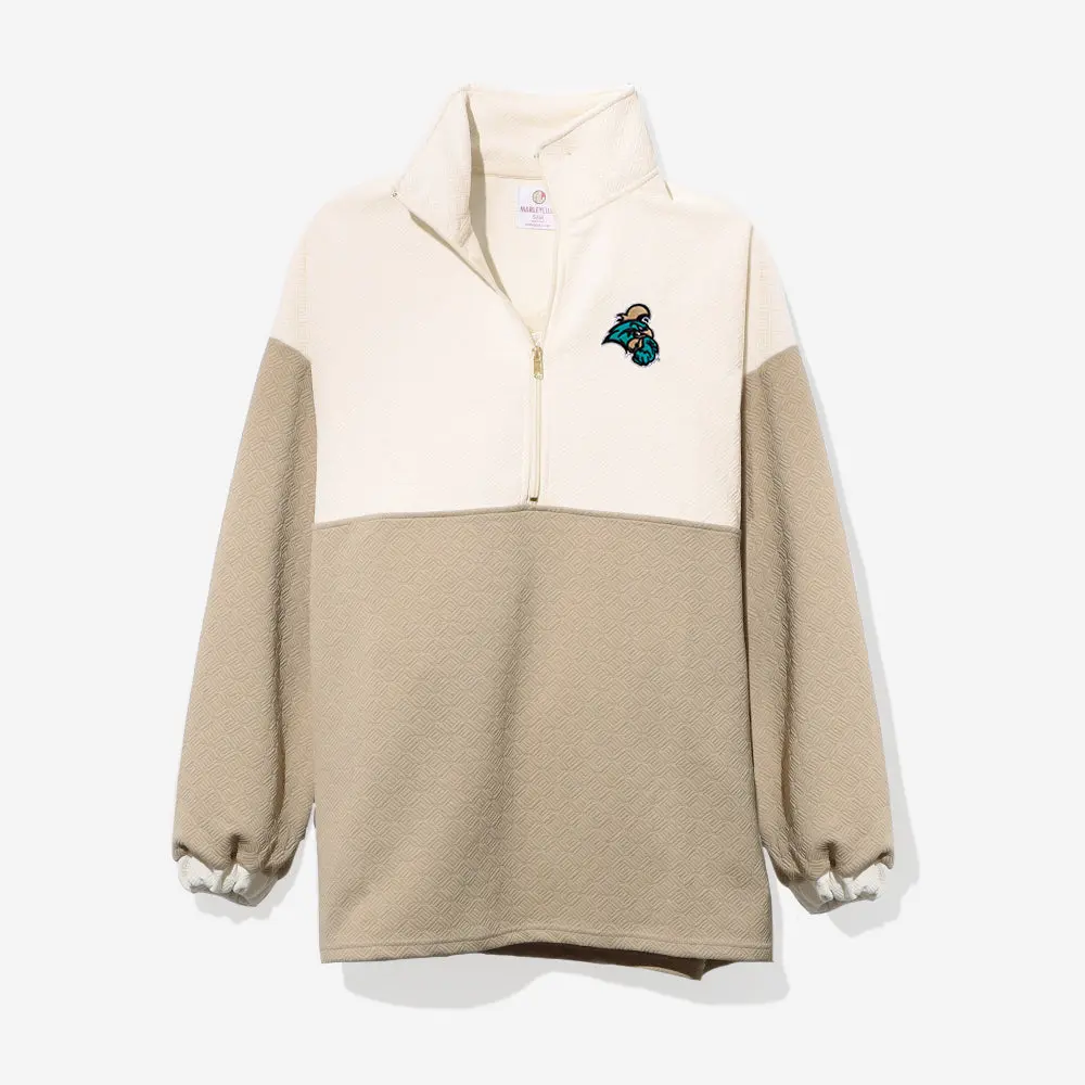 Coastal Carolina Chanticleers Quilted Pullover Tunic | Tan
