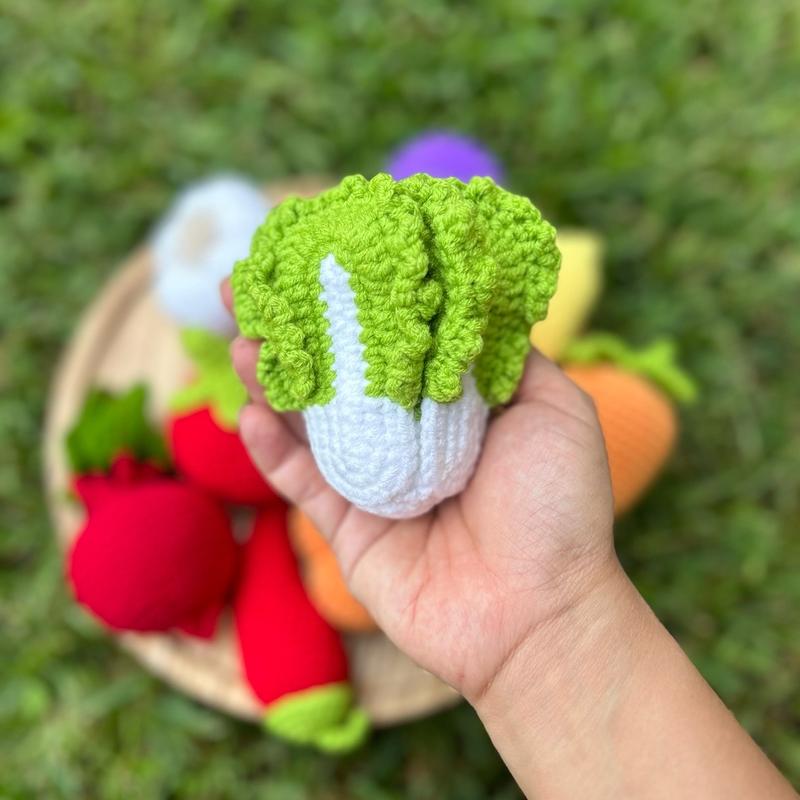 Crochet set of 9 types of vegetables plushies