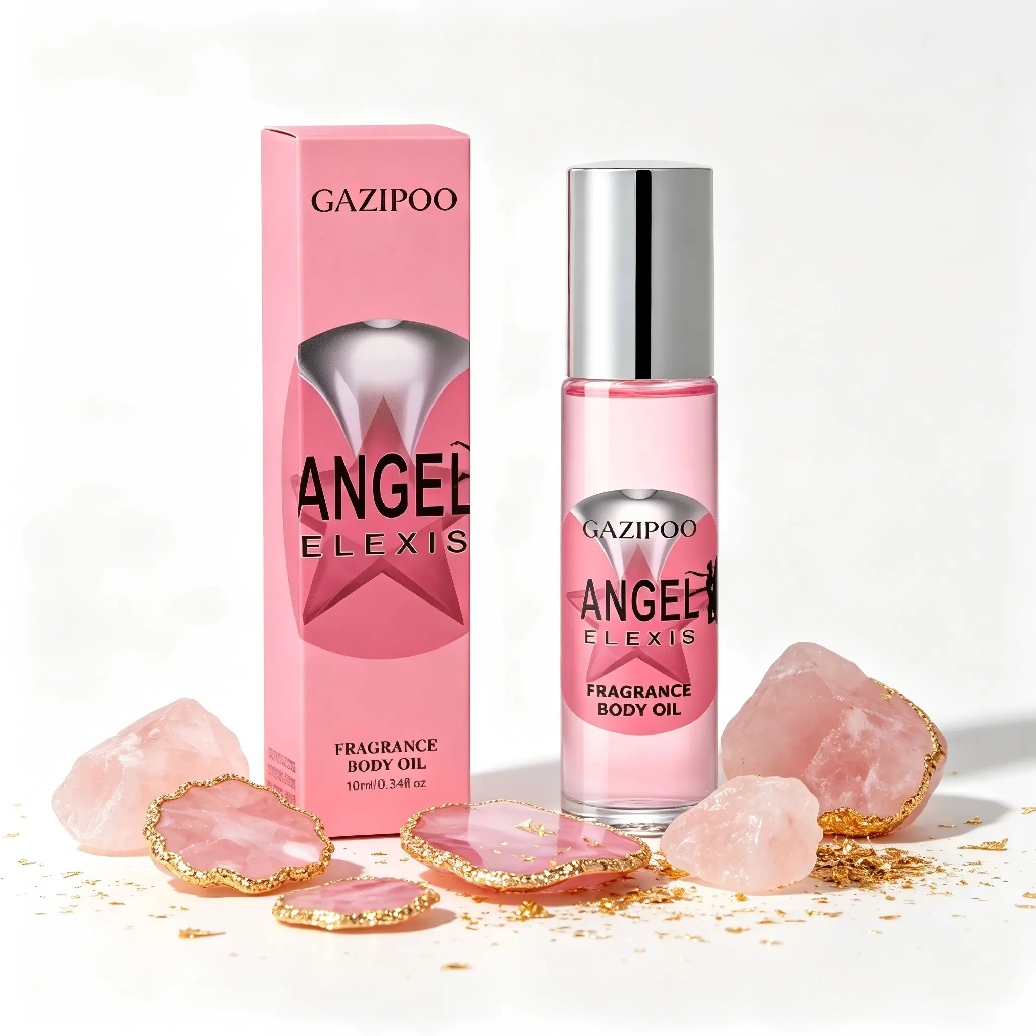 10ML Pink Angel Body Pheromone Oil - Roll-On Subtle Essential Fragrance Oil, Bright Strawberry Scent, Aromatic Fruity Scent, Fresh Strawberry for Men and Women, Dating Traveling Home