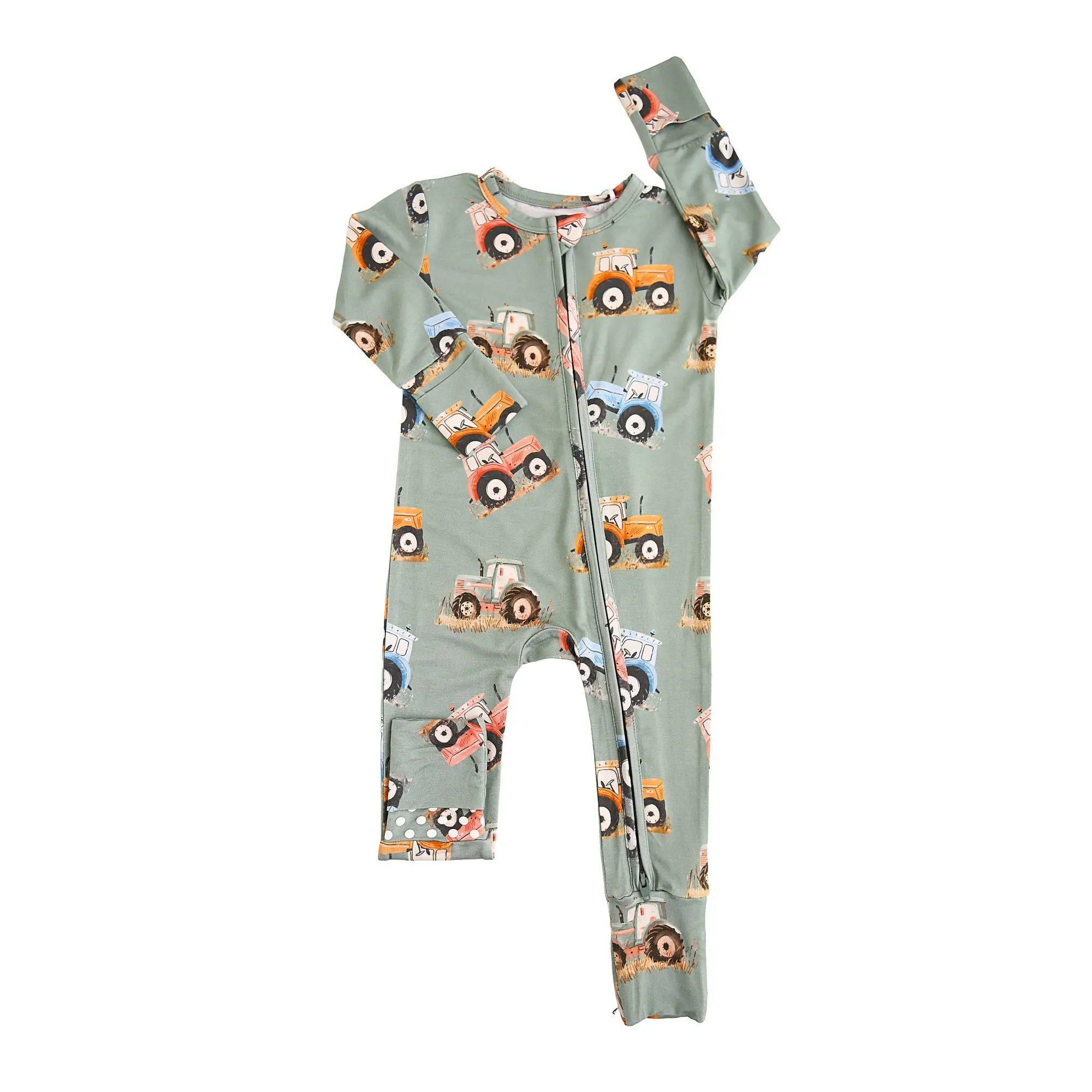 Carter ZIP Bamboo Tractor One Piece Baby Outfit Carter ZIP Bamboo Tractor One Piece Baby Outfit