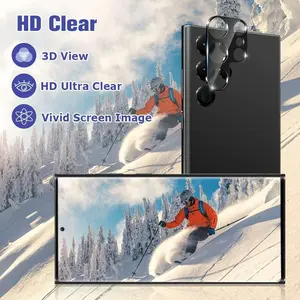 Tempered Glass & Hydrogel Screen Protector + Lens Protector for Samsung S23, S22 Ultra, S22 Plus - Scratch Resistant, Smooth Smartphone/Cellphone/Handheld Mobile Accessories (USA Compatible)