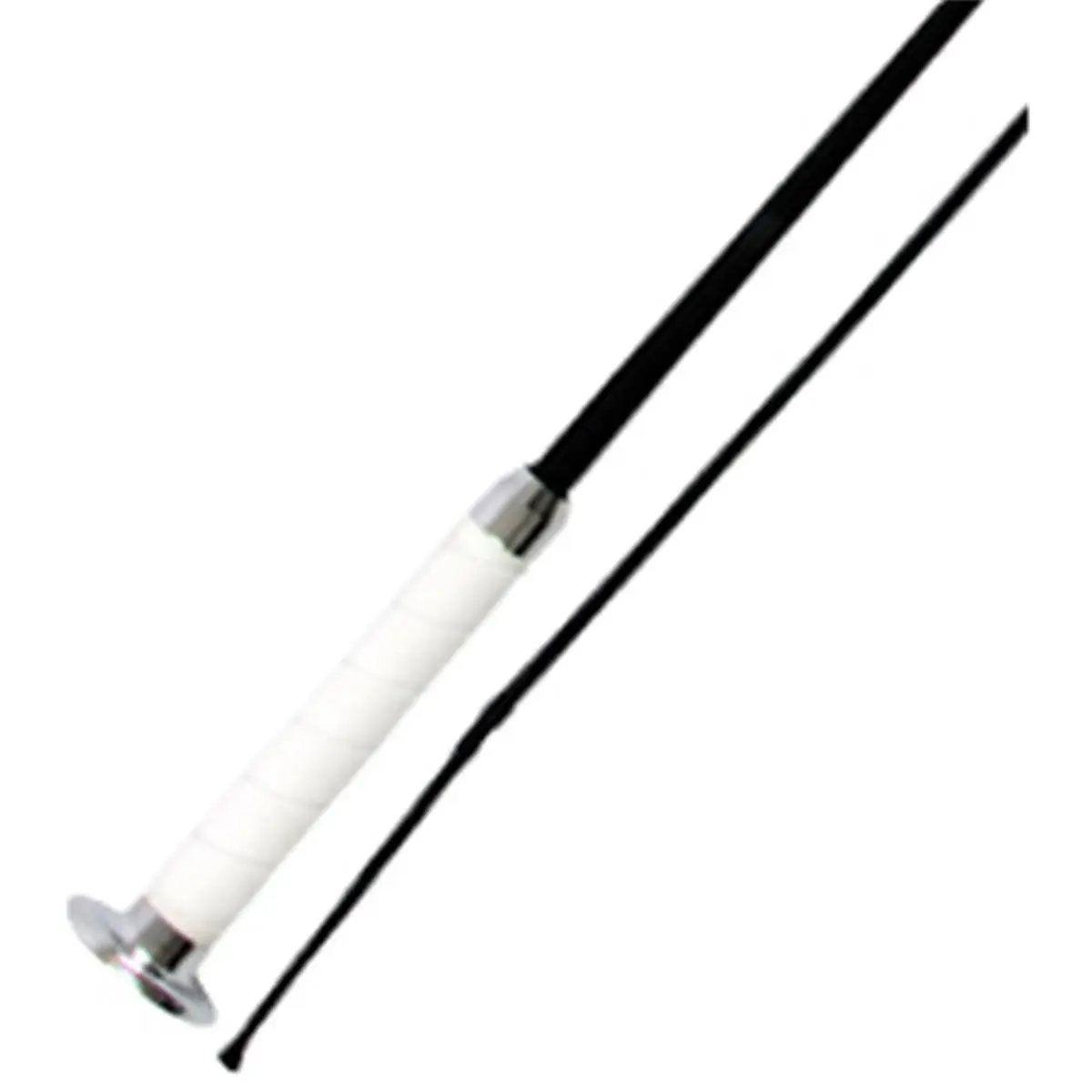 Jacks  36 in. Dressage Whip with White Wrapped Grip Handle - Black