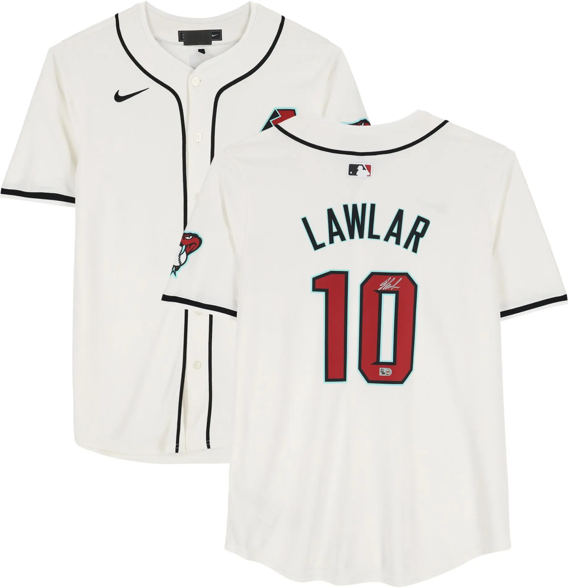Jordan Lawlar Arizona Diamondbacks Autographed White Nike Limited Jersey - Fanatics Authentic Certified - MLB Memorabilia