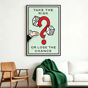 Alec Monopoly Time Is Money Graffiti Wall Art Poster, Classic Cartoon Canvas Painting, UV Protected Eco Friendly Art Print for Home Office Bedroom Decor