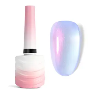Gel Nail Polish - Jelly Glass UV Led Gel Polish Natural Girly Colors Pearl Blue Translucent Cruelty-Free Nail Lacquer, 15ml/0.5floz Crystal Gloss