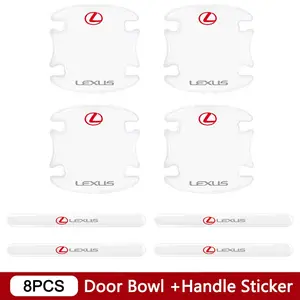 8pcs Transparent Car Door Handle Protector Film, Anti-Scratch Stickers for Lexus Models, Durable Protection for Vehicle Handles