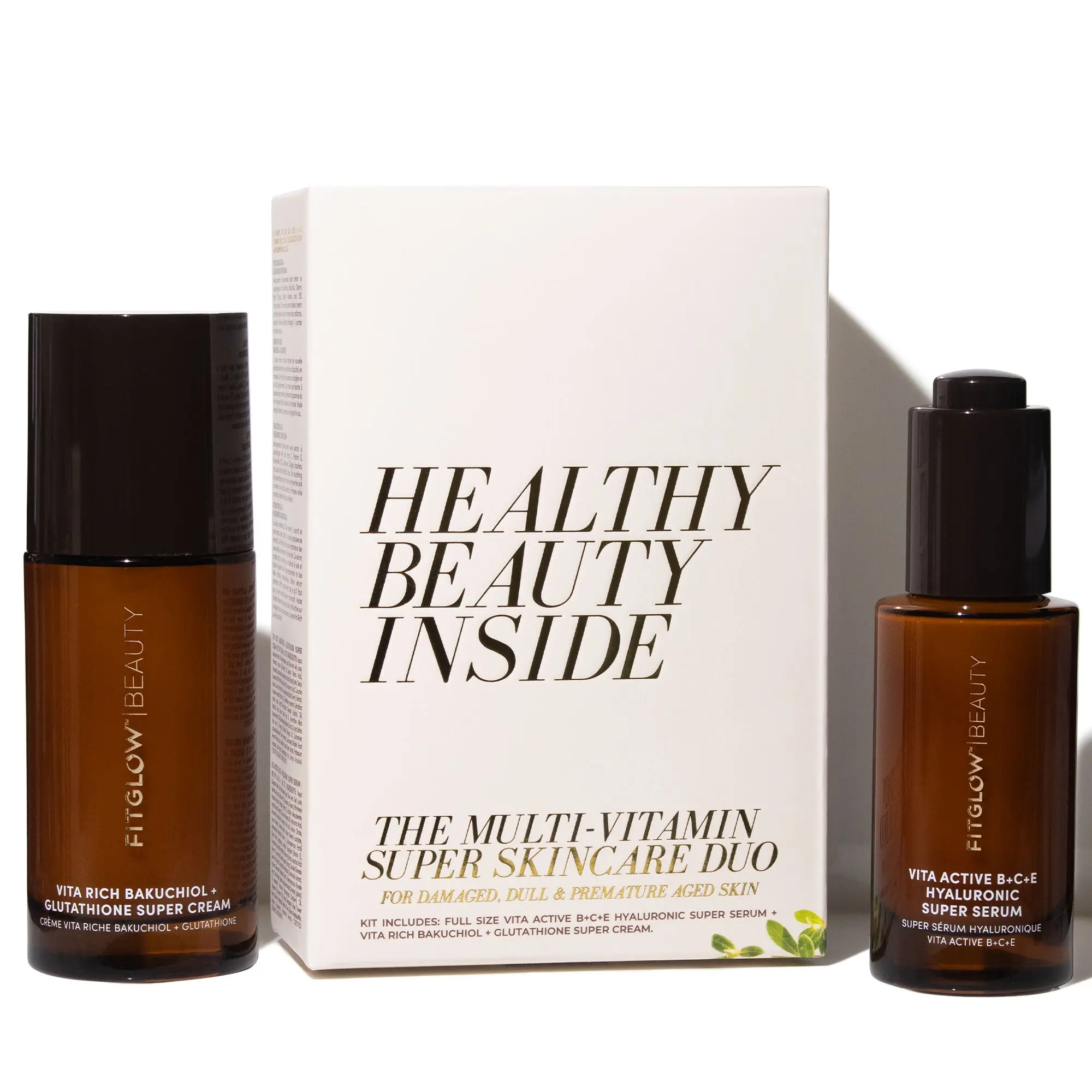 Fitglow Beauty Multi-Vitamin Super Skincare Duo – Firming & Anti-Aging Serum + Cream Set