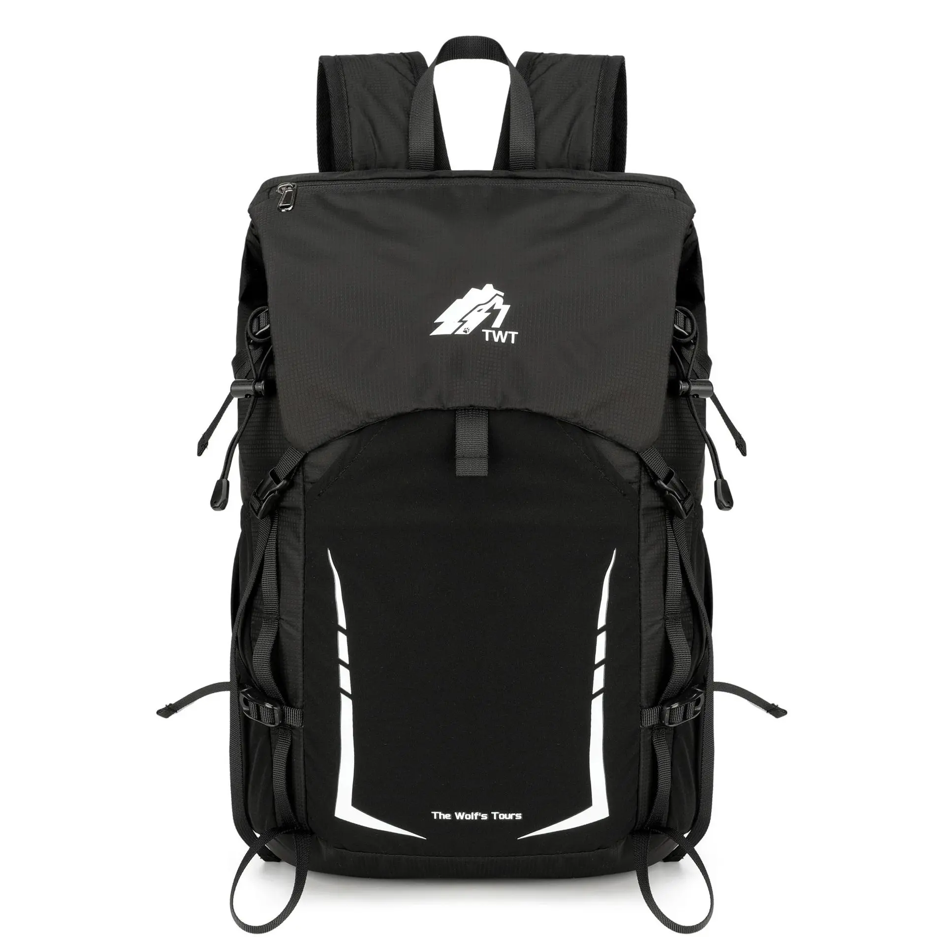 TWT New Lightweight Breathable Outdoor Folding Bag Large Capacity Hiking Backpack Water-Resistant for Spring Adventures