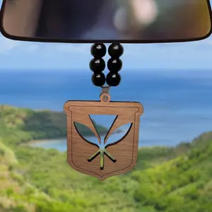 Kanaka Maoli Ornament - 1/4 Inch Thick Wood Cherry Hickory Mahogany Unfinished 4-4.5 Inches Long Side Stylish Accessory