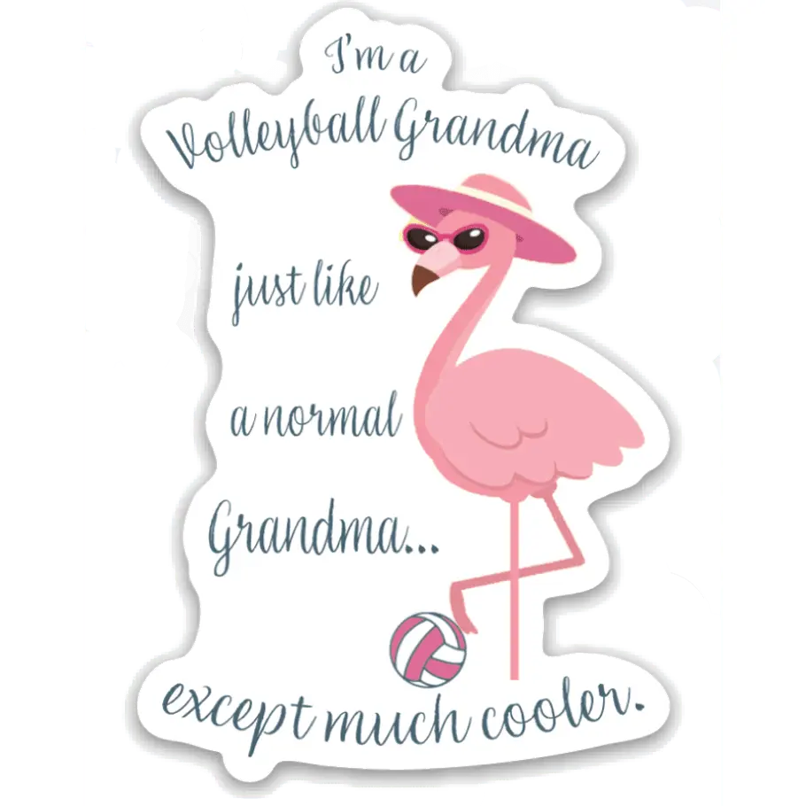 Volleyball Grandma Sticker