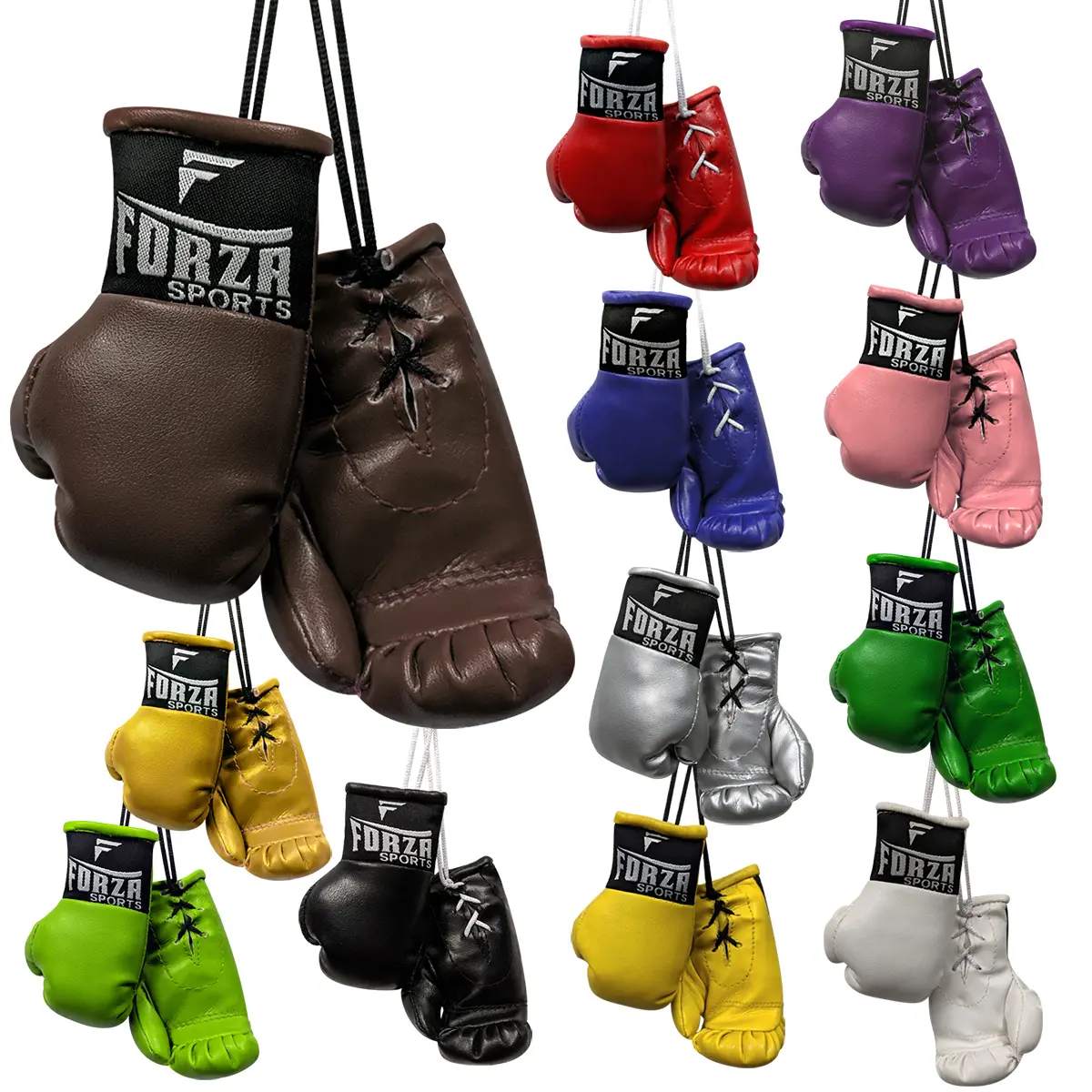 Forza Sports 3.5" x 2" Lace-Up Mini Boxing Gloves - Realistic Design, Detailed Craftsmanship for Sports & Outdoor Boxing Training