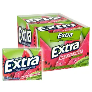 EXTRA Sweet Watermelon Sugar Free Chewing Gum Bulk, 15 Pieces (Pack of 10) – Long-Lasting Juicy Watermelon Flavor, Refreshing Sugarless Gum, Perfect for Fresh Breath at School, Work, and Travel