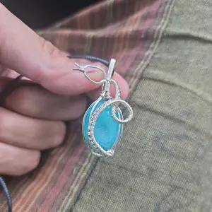 druzey geode stone with Snake Wire Wrapped Ring Handmade with Unique Design and Durable copper wire with silver tarnish resistant coating Material