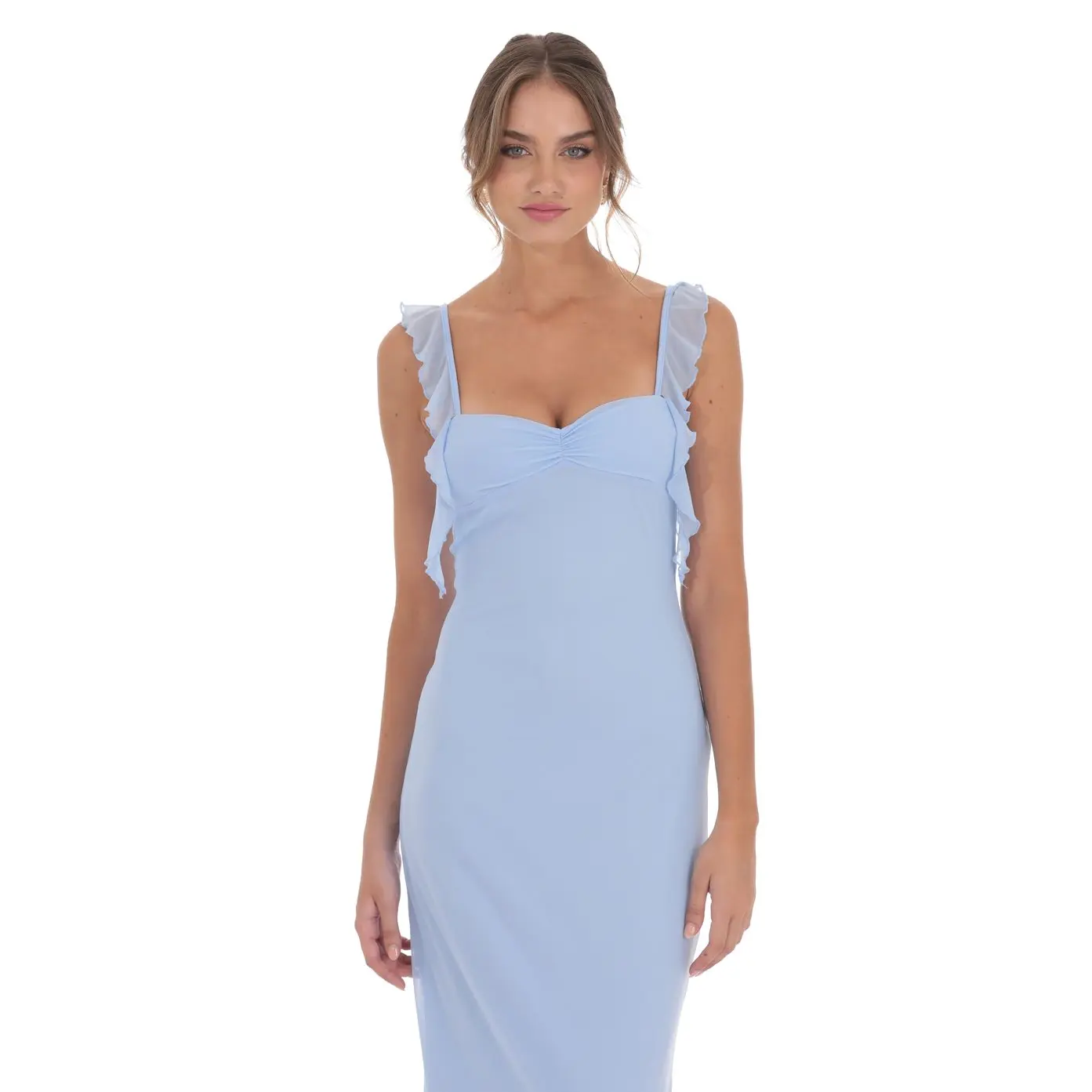 light blue lucy in the sky dress Nude Lucy Monroe Linen Mini Dress main image 0