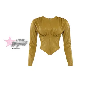 Green faux leather jacket