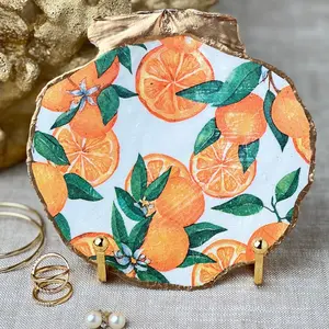 Oranges Scallop Shell