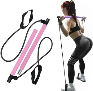Booty Band [Portable Pilates Stick] Resistance Bar at Home Trainer [Workout Stick] Yoga and Training