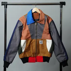Workwear Colorblock Geometric Jacket