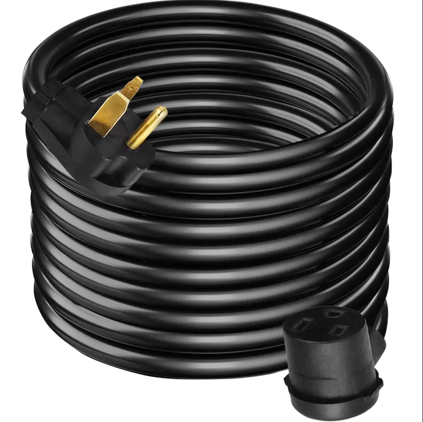 BENTISM 50ft 50A Generator Extension Cord, 8 AWG Welder Power Cord, Heavy Duty Cord, NEMA 6-50P/R Plug, 250V