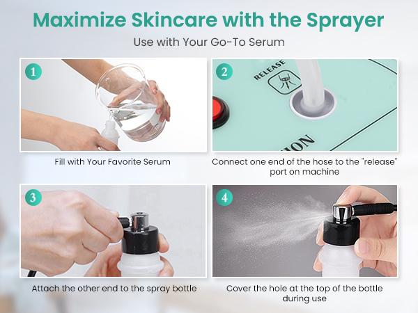 UNOISETION Diamond Microdermabrasion Machine- 3 in 1 Professional Facial Microdermabrasion Tool for Exfoliation & Blackhead Removal for Home Use Skin Care, Reduces Fine Lines, Boosts Serum Absorption