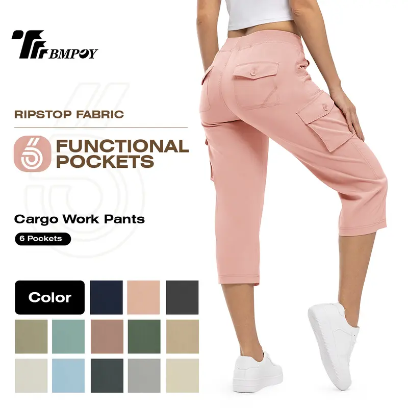 TBMPOY Women's Camo Print Joggers - Loose Jogger Fit Utility Cargo Pants, 1-3 Pack Lightweight Quick Dry Sports Jogging Wear with 6 Pockets, Outdoor Jogging Pants for Hiking Travel, Comfy Fathersday Gift #summervibes