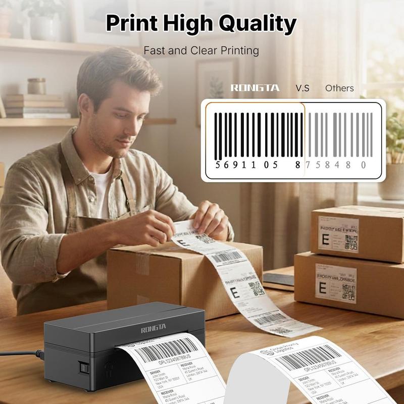 RT  Shipping Label Printer, Bluetooth Wireless Thermal Label Printer, Compatible with iOS, Android, Windows, Mac, Chromebook, Widely Used for Etsy, Ebay, Shopify, USPS