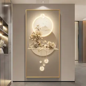 Modern Art Deco Canvas Wall Art, Frameless Portrait Landscape Flowers Mountain Print, Indoor/Outdoor High-End Hanging Painting for Living Room, Bedroom, Home Office, Kitchen, Restaurants - Spring/Winter Season Decor Artistic Poster Decorative