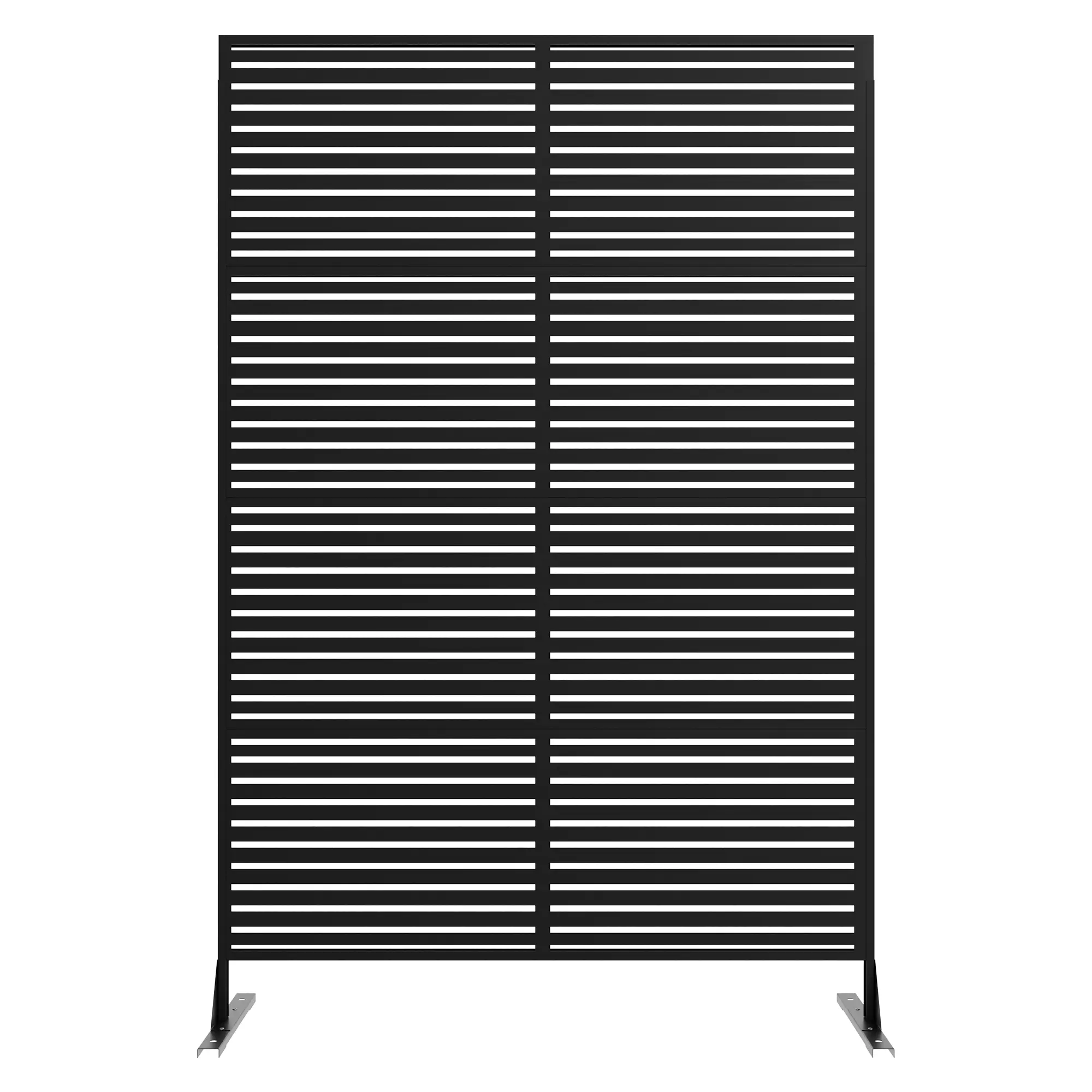 Metal Outdoor Privacy Screen, Decorative Outdoor Divider with Stand Panels, Freestanding Screen Set for Deck Patio Balcony Garden Outdoor&Indoor