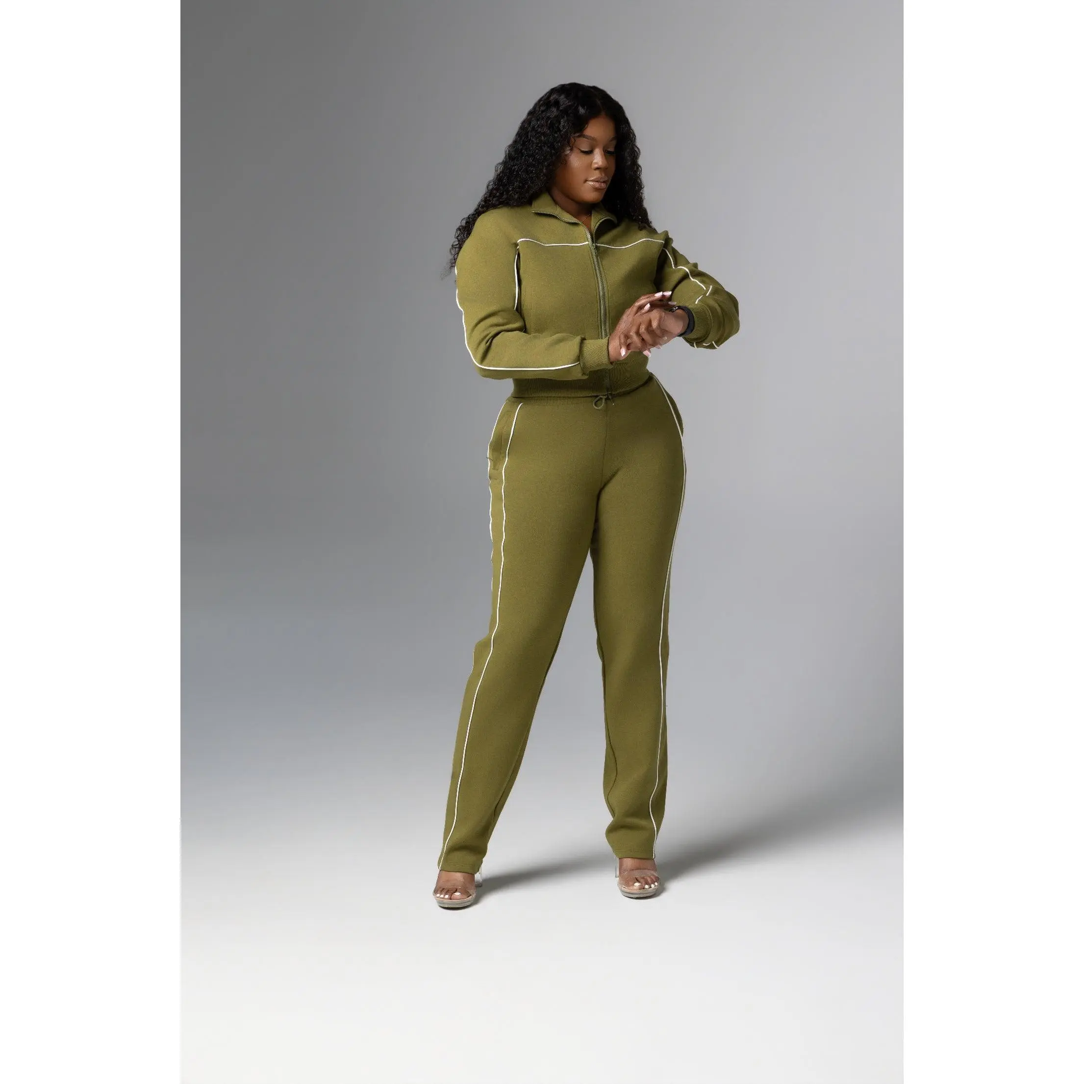 Tall Olive Essential Track Top