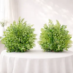 Artificial Green Leaves Centerpieces Ball Set of 2, Wedding Table Decorations, 23.6" Greenery Floral Ball, Event Decor