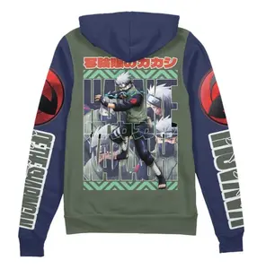 Hatake Kakashi Shippuden Streetwear Zip Hoodie Jacket, Anime fan Zip up hoodie, Perfect for Fall & Winter with Fitted Design #anime  #hoodie #jacket #menwear