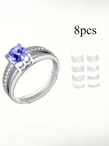 Invisible Ring Sizer Adjuster, Transparent No-Slip Spiral for Loose Rings, Comfort Fit & Protection, Universal Ring Guard Fit for Any Ring Clear Silicone TPU Spiral Adjustable Ring Sizer tool, Precise Fit Measurement Device,Finger Size Adjustment