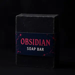 Obsidian organic soap bar hydrating detoxing soap bar Obsidian organic soap bar hydrating detoxing soap bar