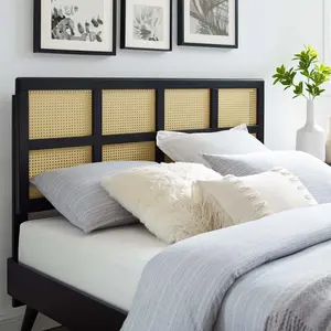 Modway Luana Cane Queen Headboard in Black
