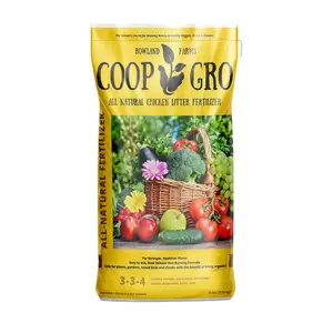 Coop Gro OMRI-Certified Organic, Pelletized Chicken Litter Fertilizer 25 lbs - For Healthy Lawns and Gardens