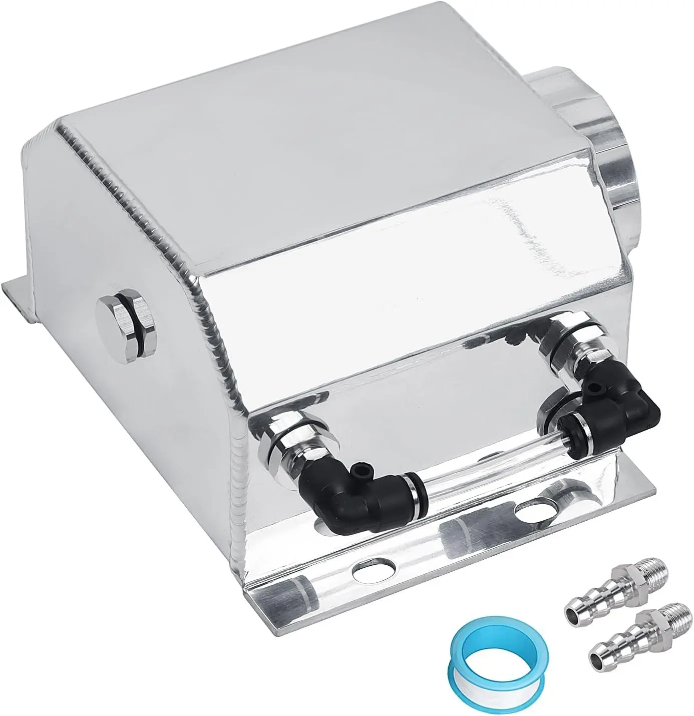 LokoCar Coolant Expansion Reservoir Tank 1L Universal Aluminum Silver