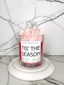 PinkPumpkinWishes Tis The Season Dessert Candle  - Festive Home Decor Ornament - Ornaments candles christmas candle