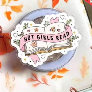 Hot Girls Read MagSafe Phone Grip Pastel Bookish Magnetic Phone Stand, Cute Reading Phone Holder, Gift for Book Lovers & Readers