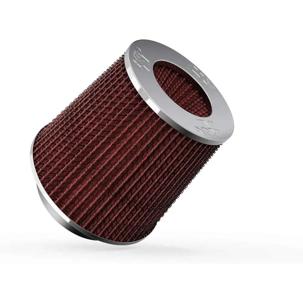 Clamp-On Type High-Flow Universal Air Filter RG-1001RD - 4 In Flange Diameter, 1.125 In Flange Length, 5.5 In Height, Round Tapered Shape, 4 Layers Protection, Engine Boost, Reduces Waste, Rugged Construction, Easy Installation, Premium Performance