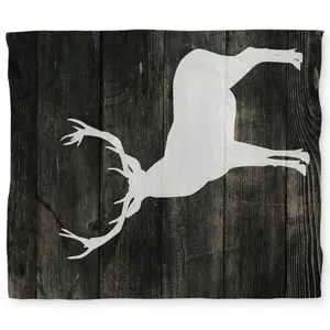 Begin Home Decor C1DCKSW00UGYTP Rustic Deer Silhouette King Size Duvet Cover - Home Decor Brown