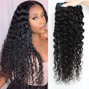 SIFULAN 12A  Brazilian Virgin Hair Water Wave 3 Bundles 100% Virgin Remy Hair Bundles Natural Black  Human Hair Extensions Sew-In for Black Women(10-32 inch)