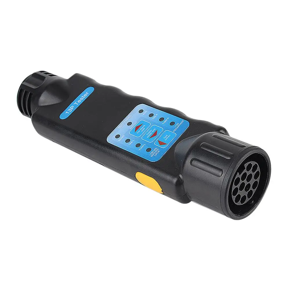 13 Pin Trailer Plug Socket Tester, Universal 12V Wiring Circuit Light Test Car Truck Caravan Accessories, Car Diagnostic Tool