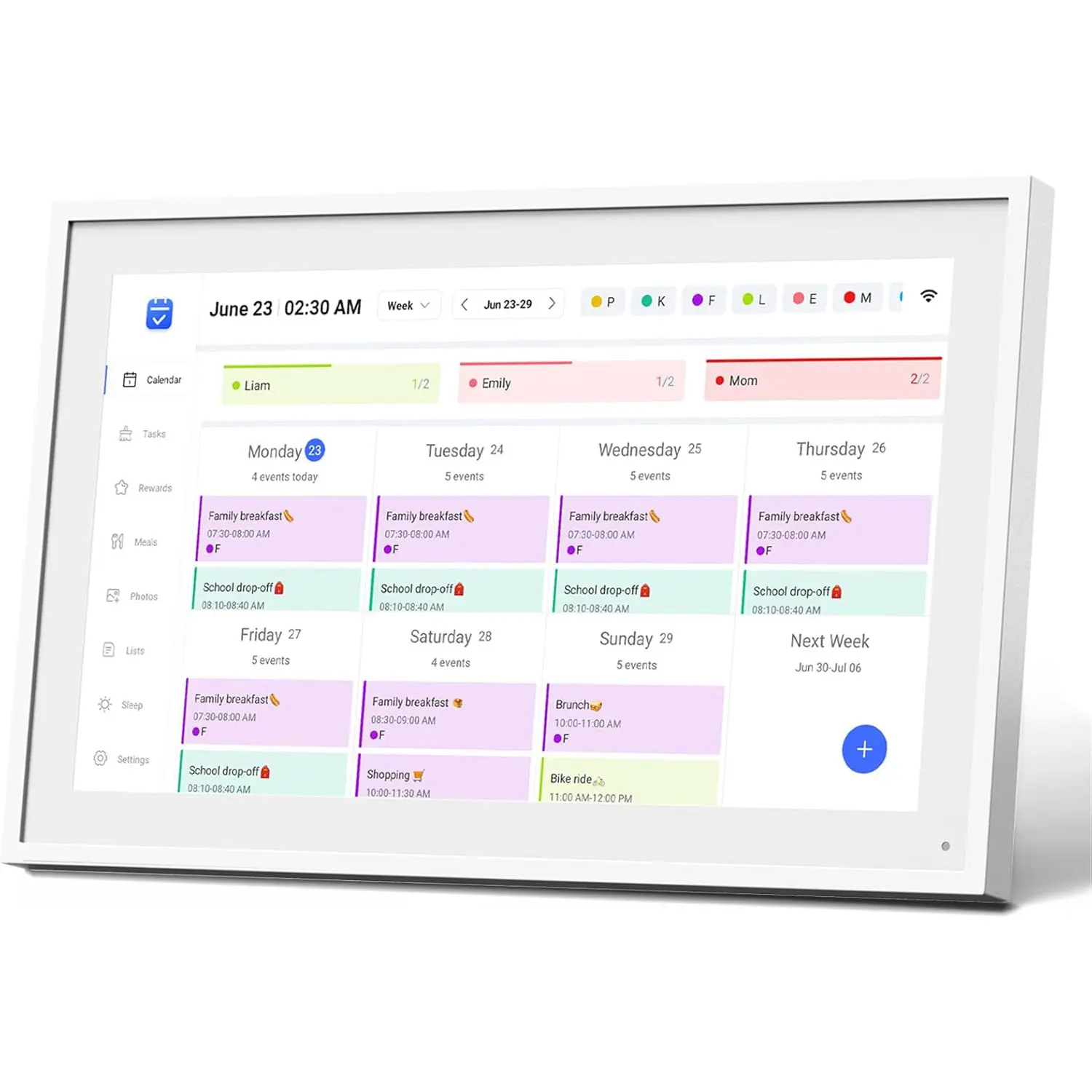 15.6 Inch Smart Digital Calendar, Meal Schedule, Duty Chart, HD Smart Touch Screen Home Interactive Electron Calender - Built-in Digital Photo Frame Function, Wall-Mountable (white, 15.6), #SummerWins, #DealsForYouDays summerwins