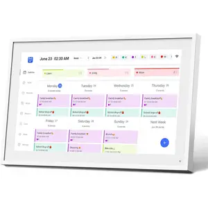 15.6" Smart Digital Calendar, Meal Schedule, Duty Chart, HD Smart Touch Screen Home Interactive Electron Calender - Built-in Digital Photo Frame Function, Wall-Mountable (white, 15.6)