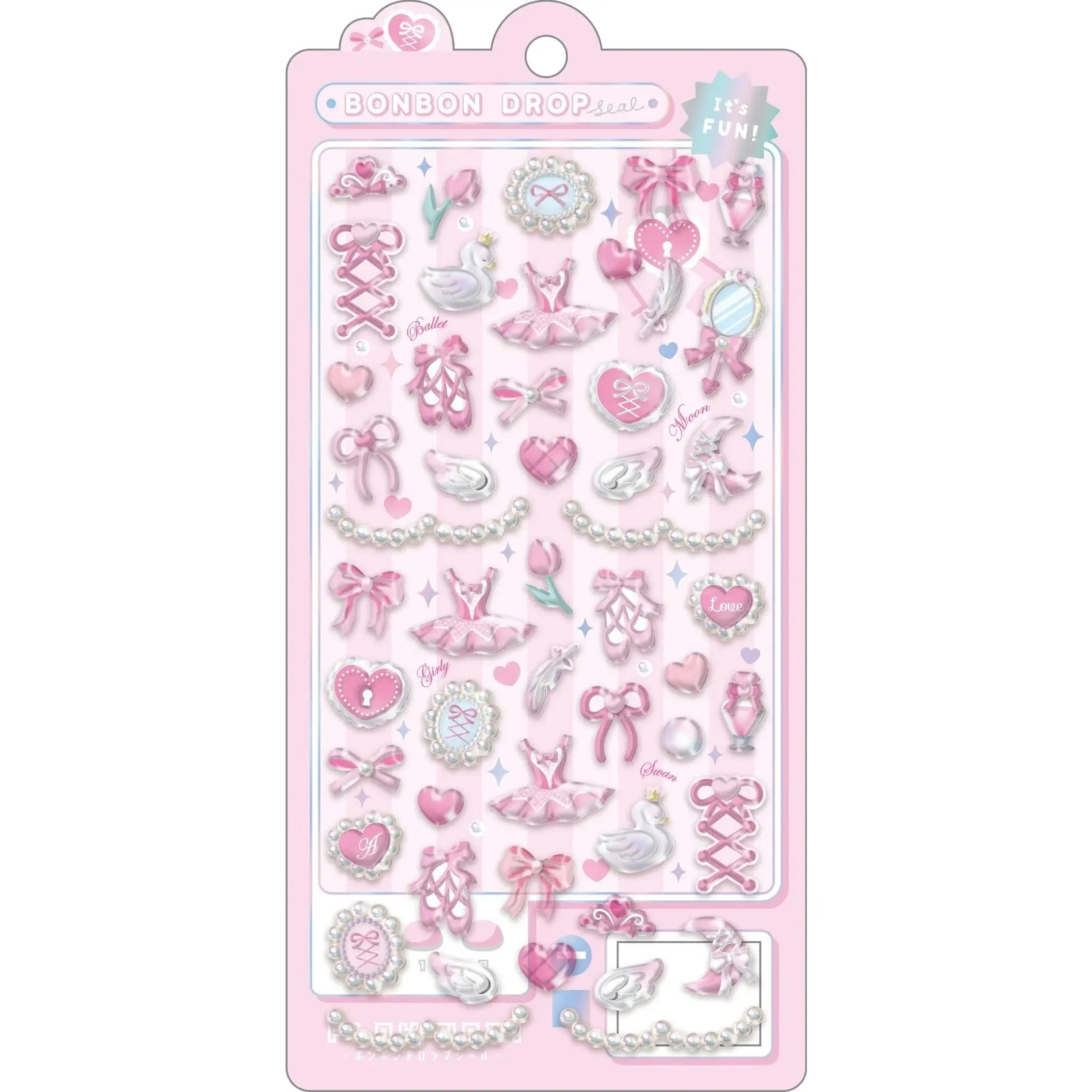 BonBon Drop Pink Ballerina Stickers