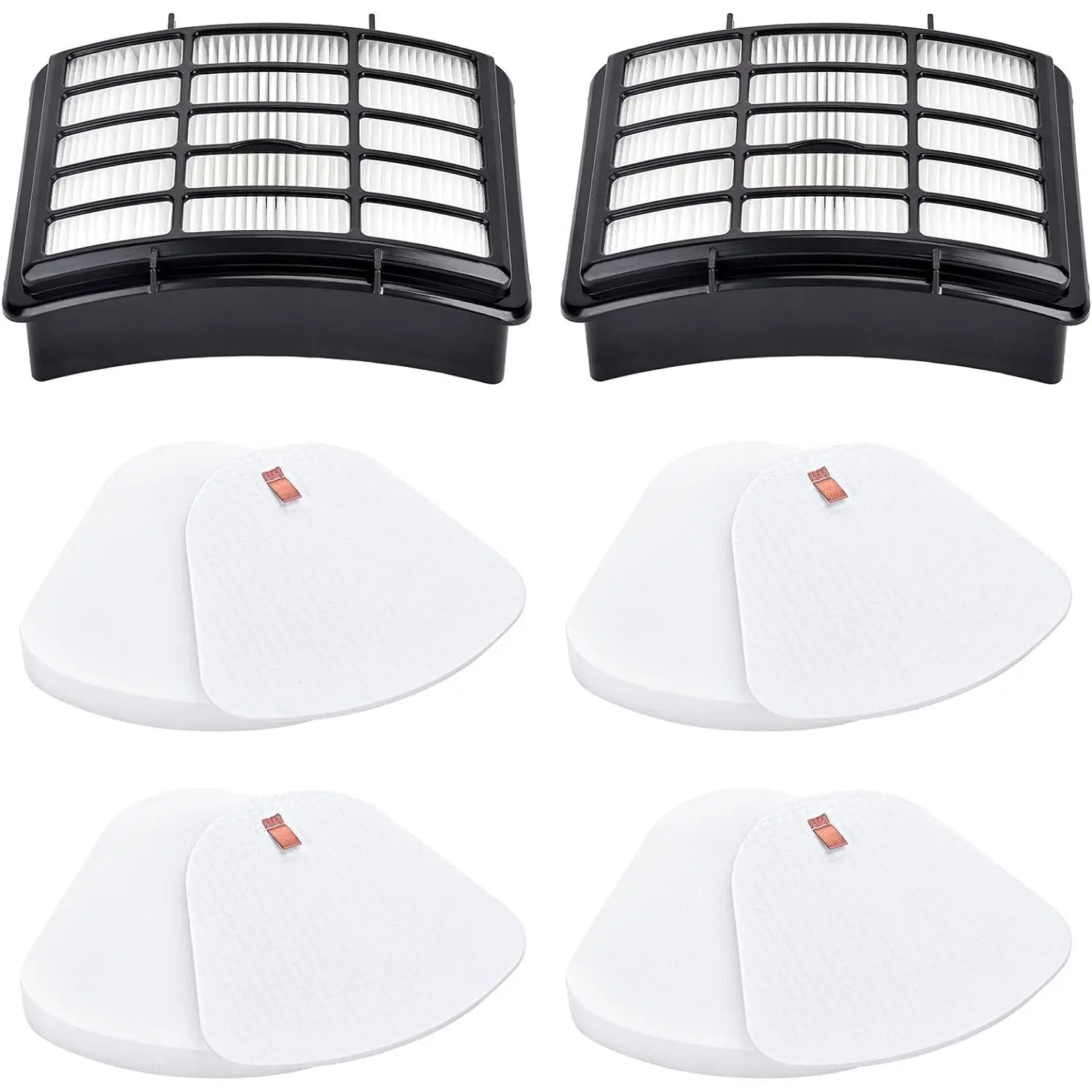 Filters for Shark Navigator Lift  Deluxe NV360 NV352 NV370 NV358 NV355 NV351 NV356E UV540 NV350 NV356 NV357, Compare to Part # XFF350 & XHF350, 2 Hepa + 4  & Felt Filter Replacement