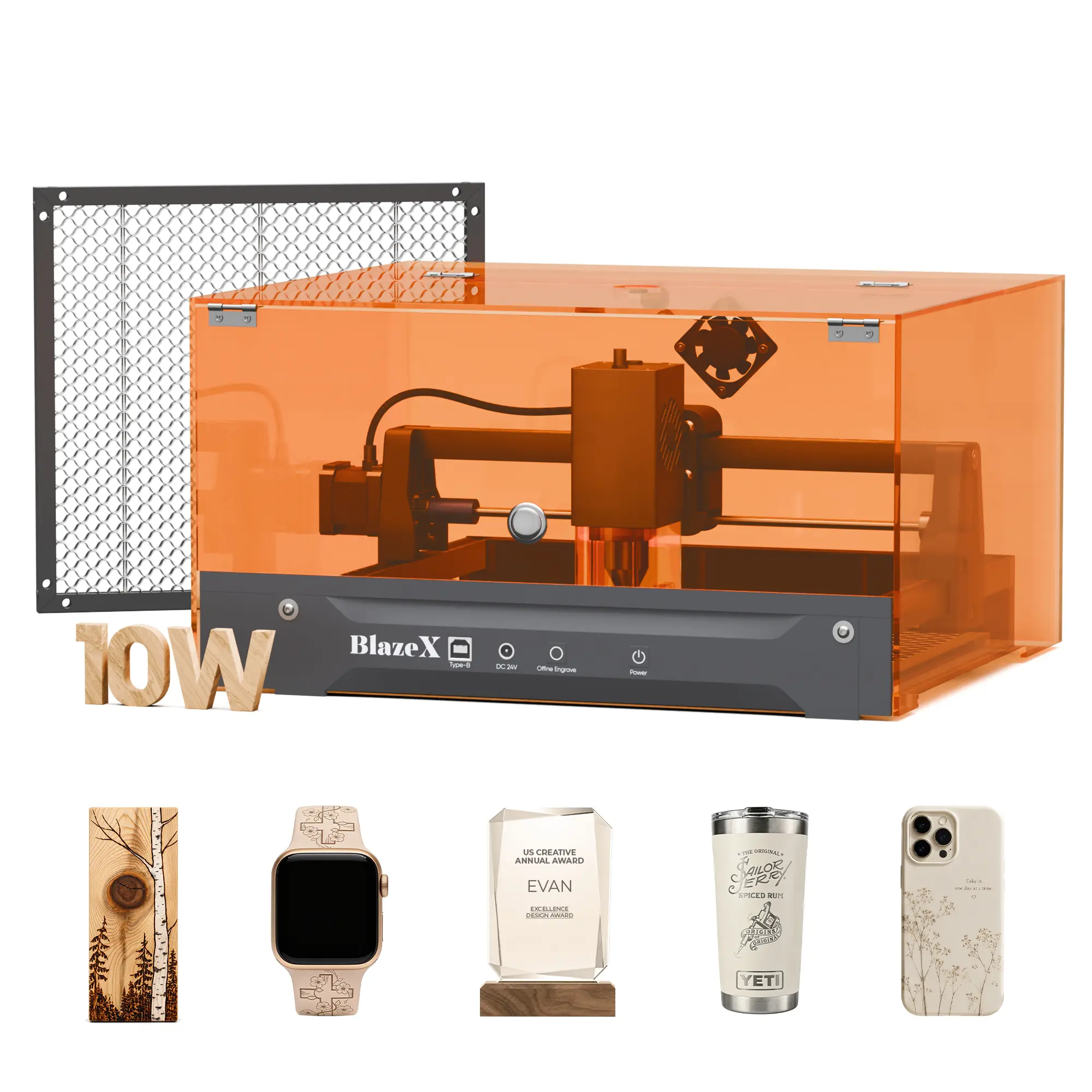 BlazeX M3 Pro Laser Engraver And Cutter, 0.01mm Ultra-High Precision Engraving Machine with Smart Camera Positioning, Multi-Device Support, Multi-Material Compatible, FCC/FDA/IEC Certified, 2-Year Warranty