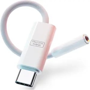32-bit/384kHz USB-C to 3.5mm Audio Adapter CX31993 & MAX97220 Dual Chip, Hi-Res Digital Decoding and Op-Amp With -Plated -Free Copper  Audio Dongle USB C to Headphone Jack Adapter