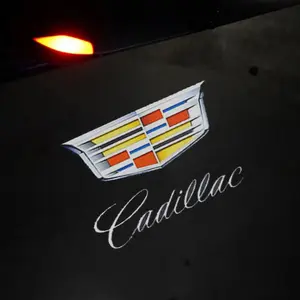 (2 PCS)Cadillac Logo Projection Lights: Ultra-Bright Ghost Shadow Welcome Lights for XT5/XT4/ATS-L  | Waterproof Car Styling, Easy Install & Brand Upgrade