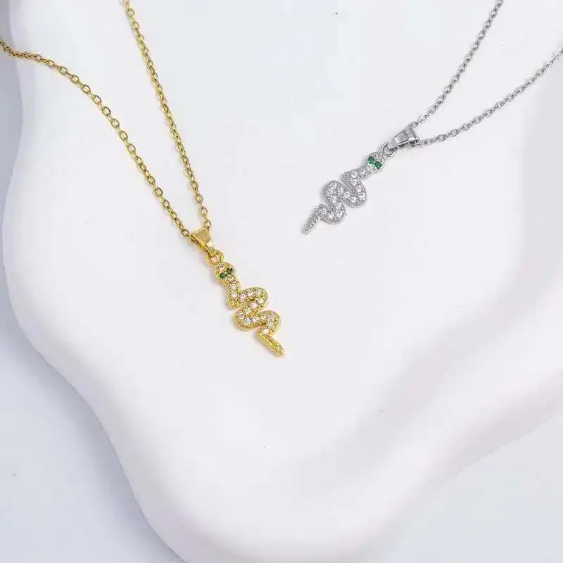 Gold & Silver Snake Necklace|  Edgy Unisex  & Couple Gift jewelry day anniversary present hip twist chain necklace hop homedecor birthstones Pendant